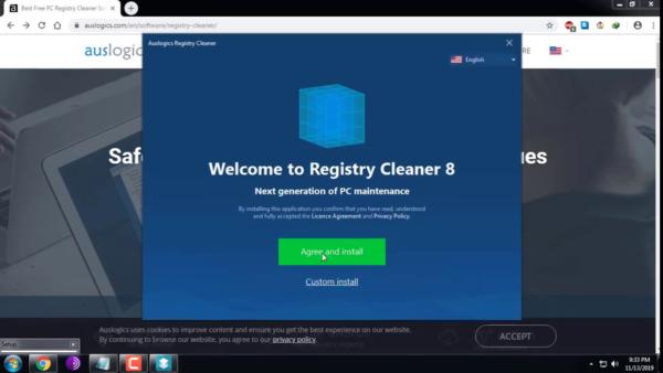 auslogics registry cleaner key